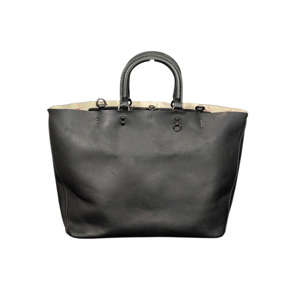 Coach 1941 Rogue Tote Dark Ivy Glovetanned Leather Floral Interior 28430